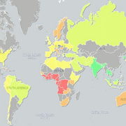 세계 남성들의 성기 평균 사이즈 지도