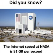 NASA 인터넷 속도