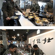 시범 운영 중인 군대 식당
